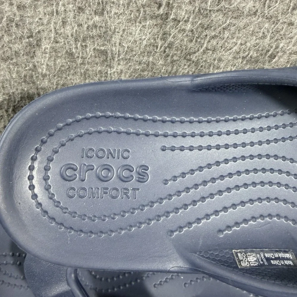 Crocs Baya II Sandals Shoes Mens Size 7 Navy  Flip Flop Thong Beach Women's 9
